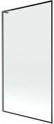 Mexen Next L parawan nawannowy 1-skrzydłowy 100 x 150 cm, czarna ramka,  gun gray szczotkowany - 895-100-000-03-70-66