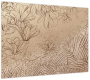 Obraz - Rysowane kwiaty (70x50 cm)