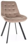 Krzesło tapicerowane MONTI VELVET beżowe SIGNAL