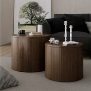 Zestaw stolików kawowych orzech włoski 48x48x38 tavilo