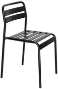 Metalowe Czarne Krzesło Tarasowe S1-Z09
