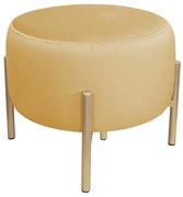 Pufa WILFRED MG VELVET musztardowa/curry/złota ATOS
