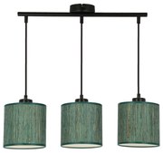 Ciemnozielona lampa wisząca z tekstylnym kloszem ø 15 cm Patti – Candellux Lighting