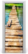 Naklejka na drzwi samoprzylepna Drewniany most