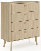 Komoda z 4 szufladami na nóżkach dąb barista R5-H73