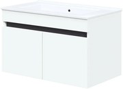 Wisząca szafka łazienkowa biały + antracyt B6-W03