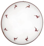 Kolarz 731.13.4.103-Lampa sufitowa NONNA 3xE27/60W/230V pr.50cm jeleń czerwona