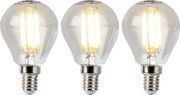 Zestaw 3 żarówek LED E14 z możliwością ściemniania, żarówka kuliste P45 5W 470lm 2700K