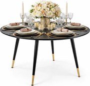 Czarny okrągły stół do salonu G7-W33