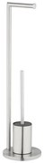 Stojak na papier toaletowy ze szczotką ze stali nierdzewnej Ferla – Wenko