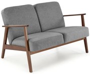 Sofa MILANO 2S szara/orzech dwuosobowa HALMAR