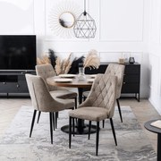 Krzesło Tapicerowane do Salonu CORK 2 Beżowe Nowoczesne Loft