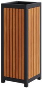 Ogrodowy kosz na śmieci w odcieniu kasztan Z0-Z48