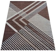 Brązowy nowoczesny dywan z wzorami P1-E65