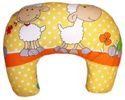 Poduszka Do Karmienia Rogal 50x40cm, Bawełna - Owce żółte