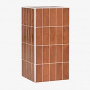 Stolik Ogrodowy Kwadratowy 30x30 Cm Z Cementu I Płytek Bongani Chocolate & Blk Frame - Sklum