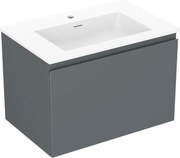 Mexen Orio szafka łazienkowa 70 cm z umywalką Otis, 1 szuflada, grafit mat/biała mat - 91A10-07047-1-BF66-W18M01