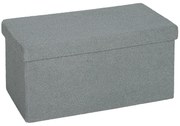 HOMCOM Puf do przechowywania, tapicerowana ławka z pojemnikiem i pokrywą do salonu, sypialni, korytarza, Ciemnoszary
