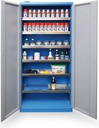 Szafa do przechowywania niebezpiecznych substancji chemicznych, 6 półek, nośność 30 kg, 920x380x1920 mm