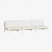 3-częściowa Modułowa Sofa Ogrodowa Roubly Beige Migdałowa - Sklum