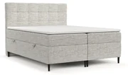Jasnoszare łóżko boxspring ze schowkiem 140x200 cm Urbaneo – Maison de Rêve
