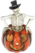 Retlux - LED Dekoracja HALLOWEEN LED/2xLR44/ciepła biel szkielet w dyni żywica