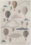 Dywan dziecięcy Adventures – Balony kremowo-beżowo-szare 120 cm x 170 cm Atest Oeko-Tex
