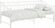 Białe metalowe łóżko rozkładane 90x200 cm P4-A48