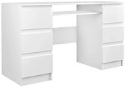 Białe Duże Biurko Do Gabinetu Z Szufladami E4-E99