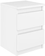 Szafka nocna BASIC 2 szuflady – Biała | 30x41x30 cm