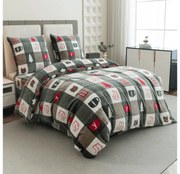 PrzytulneMieszkanie.pl PrzytulneMieszkanie.pl Pościel z mikropluszu CHRISTMAS SOCKS zielone Rozmiar pościeli: 2 szt 70 x 90 cm | 200 x 220 cm