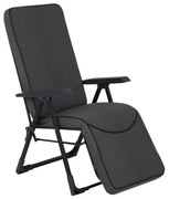 Fotel ogrodowy z podnóżkiem Modena Kwadrat  Plus Black Edition H024-07PB PATIO