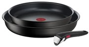 Patelnie zestaw 2 szt. z powłoką nieprzywierającą/z odpinaną rączką aluminiowe ø 28 cm INGENIO Eco Resis L3979102 – Tefal