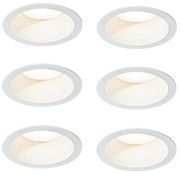 Set van 6 inbouwspots wit incl. LED 3000K-5000K - Elias Nowoczesny Oswietlenie wewnetrzne