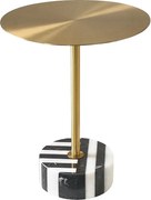 Stół 35x53x35 cm Czarny biały złoty modig m29