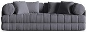 Ciemnoszara rozkładana sofa z materiału bouclé 206 cm Kemi – Cosmopolitan Design