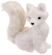 Figurka lisa polarnego pokryta poliestrem, 26 cm