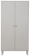 Jasnoszara szafa z litego drewna sosnowego 100x195 cm Madu – WOOOD