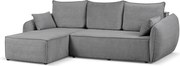 Nowoczesny narożnik lewostronny SELLMA w tkaninie RAVEN 7 szarej