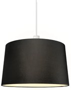 Lampa wisząca biała klosz czarny 45cm - Combi