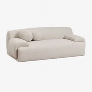 Sofa Dwuosobowa Tapicerowana Shirina Bouclé Beige - Sklum