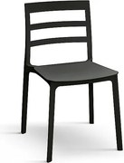 Zestaw 4 czarnych krzeseł z polipropylenu - MALAGA