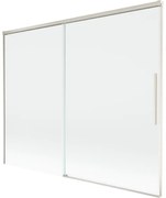 Mexen Rox parawan nawannowy 2-skrzydłowy rozsuwany 190 x 150 cm, transparent, nikiel szczotkowany - 8C9-190-001-97-00