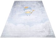Jasnoniebieski dywan dziecięcy z małym księciem K8-E91