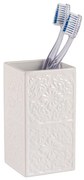 Biały kubek na szczoteczki do zębów Wenko Cordoba