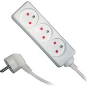 Retlux RPC 03 Przedłużacz biały, 3 gniazda, 3 m
