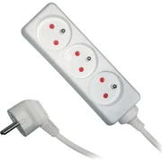 Retlux RPC 03 Przedłużacz biały, 3 gniazda, 3 m