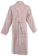 Jasnoróżowy bawełniany szlafrok w rozmiarze S/M Lindu – Tiseco Home Studio