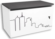 Biało-grafitowa skrzynia dziecięca W1-M34