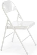 Składane białe krzesło S3-D07
